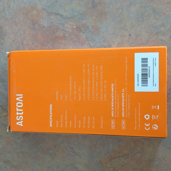 Astroai Digital clamp meter 2000 counts CM2KOR - Picture 3 of 4